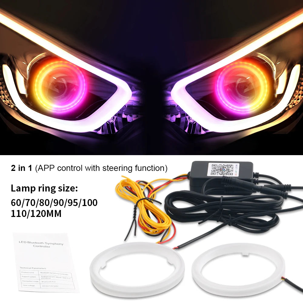 2x RGB Angel Eyes 12V