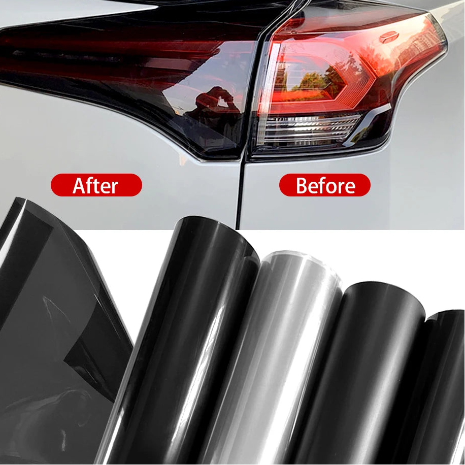 Headlight Taillight Smoke Black PVC Films Tint Wrap Cover